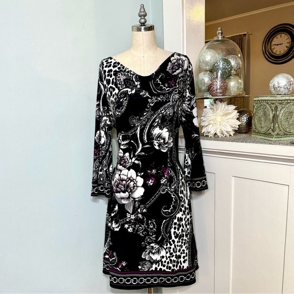 White House Black Market Floral Shift Dress Large - Picture 3 of 10